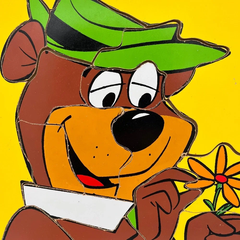 Vintage 1980 Playskool Yogi Bear 14 Piece Frame Tray Puzzle Hanna-Barbera 340-9